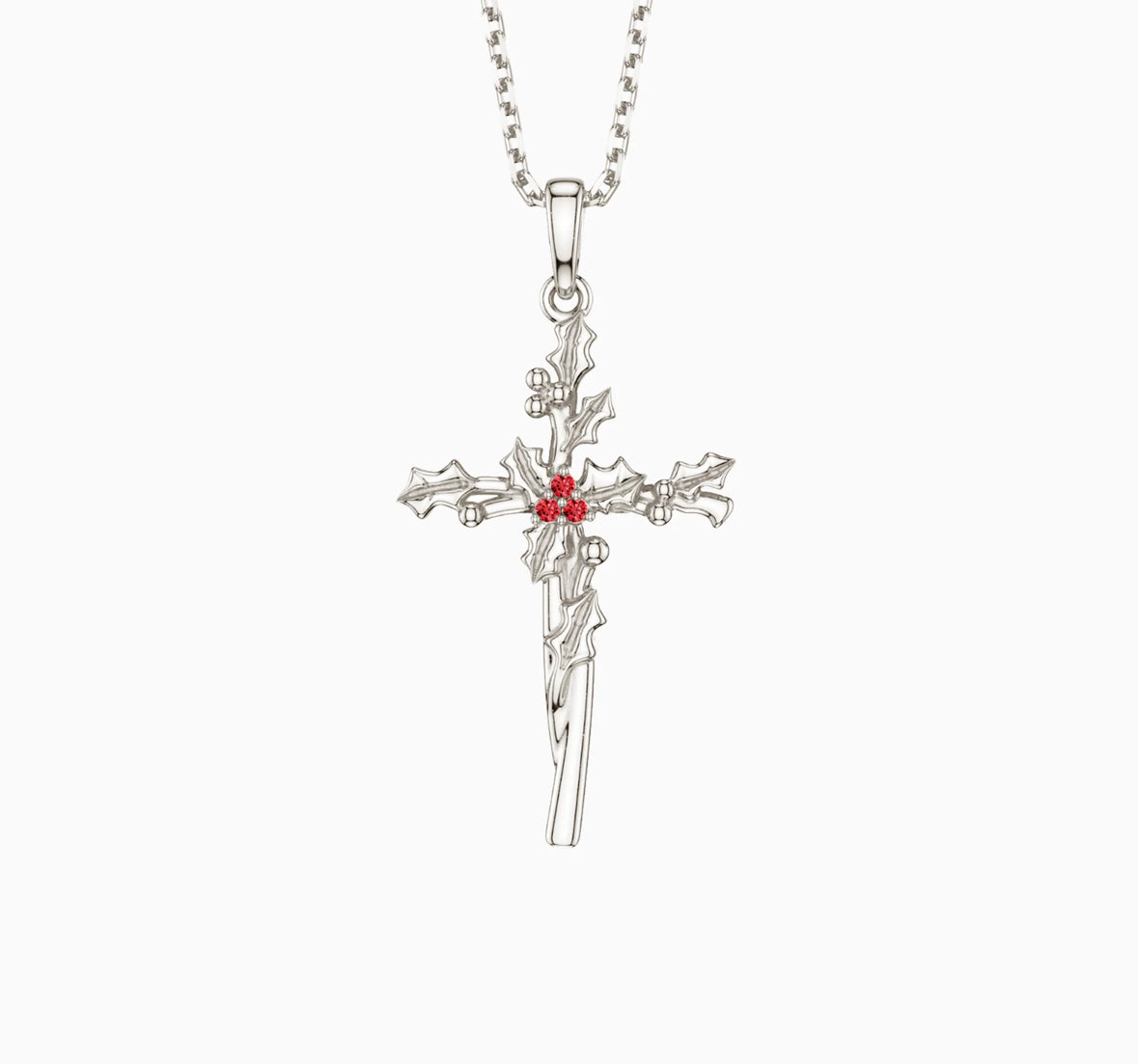 Floral Cross Christmas Holly Birth
Flower Necklace|| Vanimy