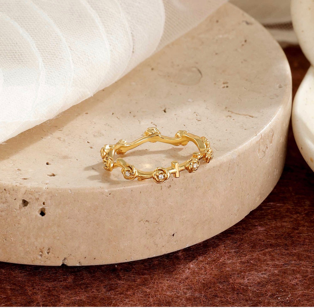 Rose Devotion Rosary Ring