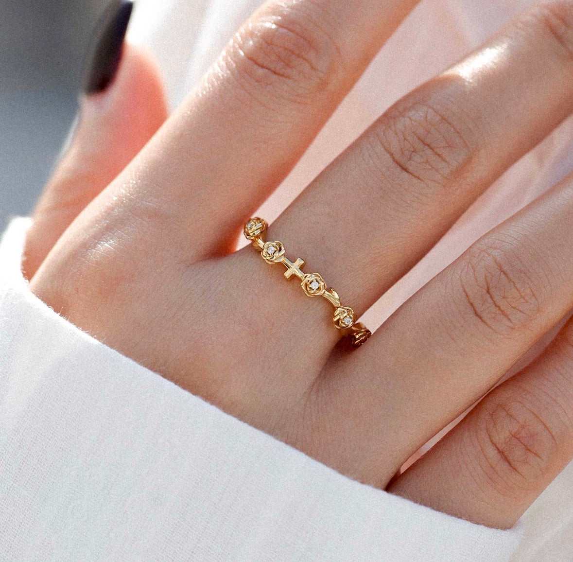 Rose Devotion Rosary Ring