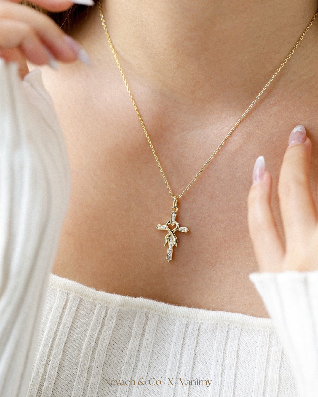 Ribbon of faith necklace | VANIMY