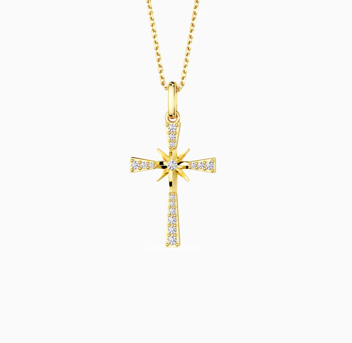 Guiding Star Cross Pendant Necklace|| Vanimy