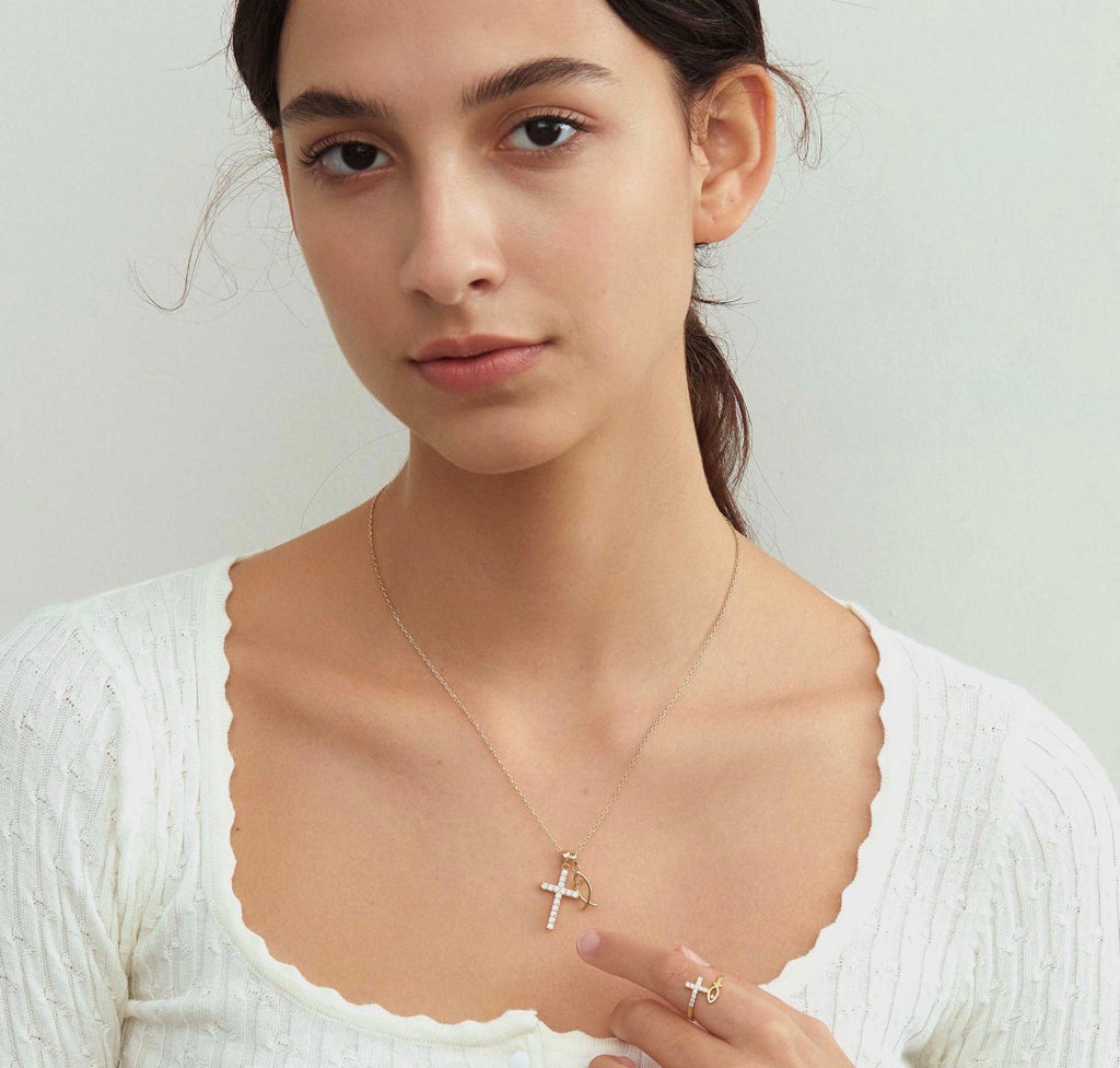 God Jesus Fish And Cross Ring