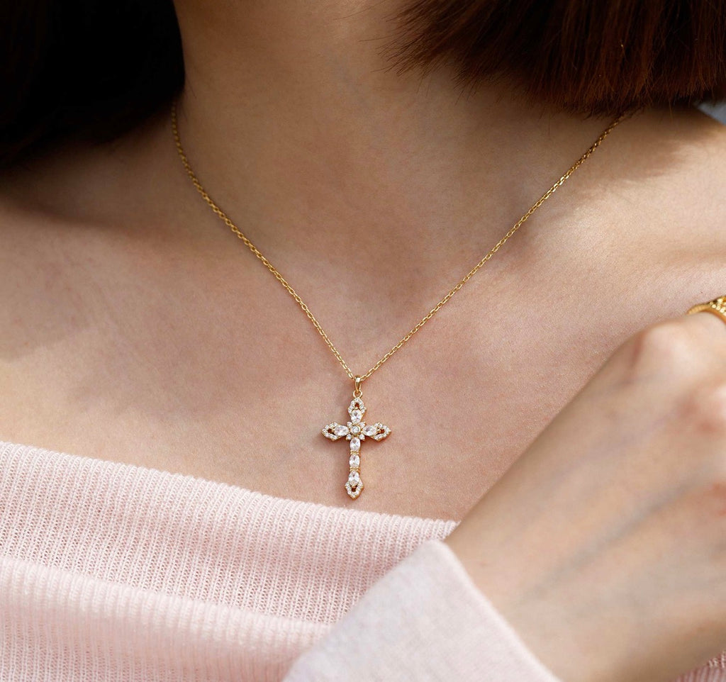 Helena Cross Pendant Necklace
