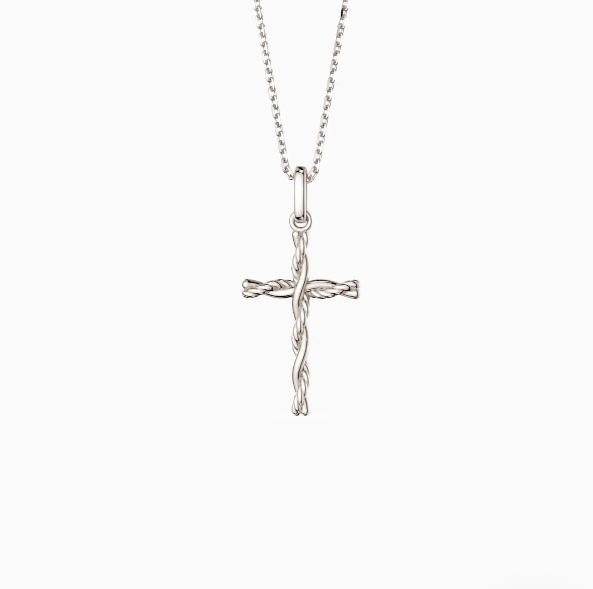 Interwoven Knot Cross Pendant
Necklace