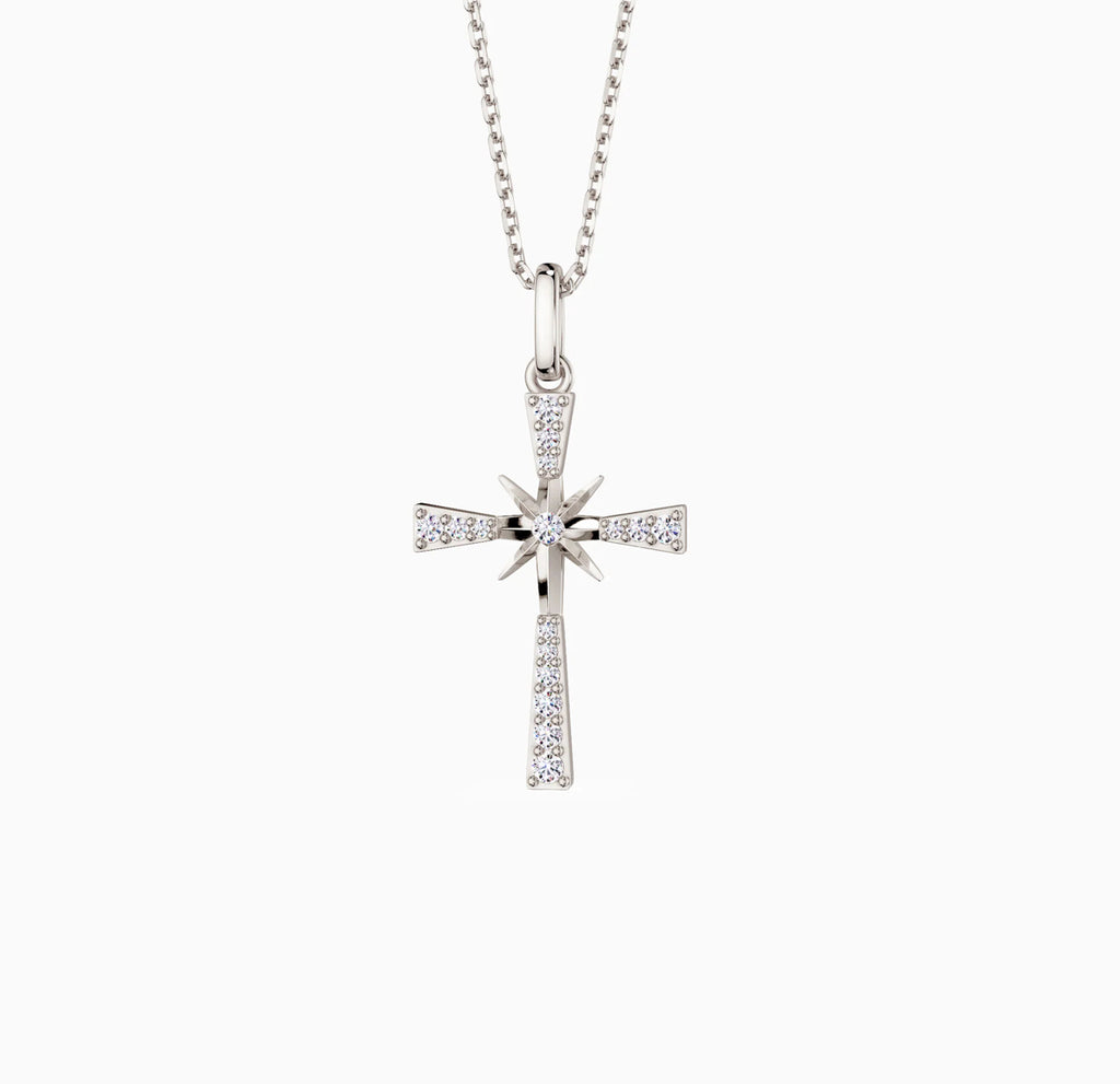 Guiding Star Cross Pendant Necklace|| Vanimy