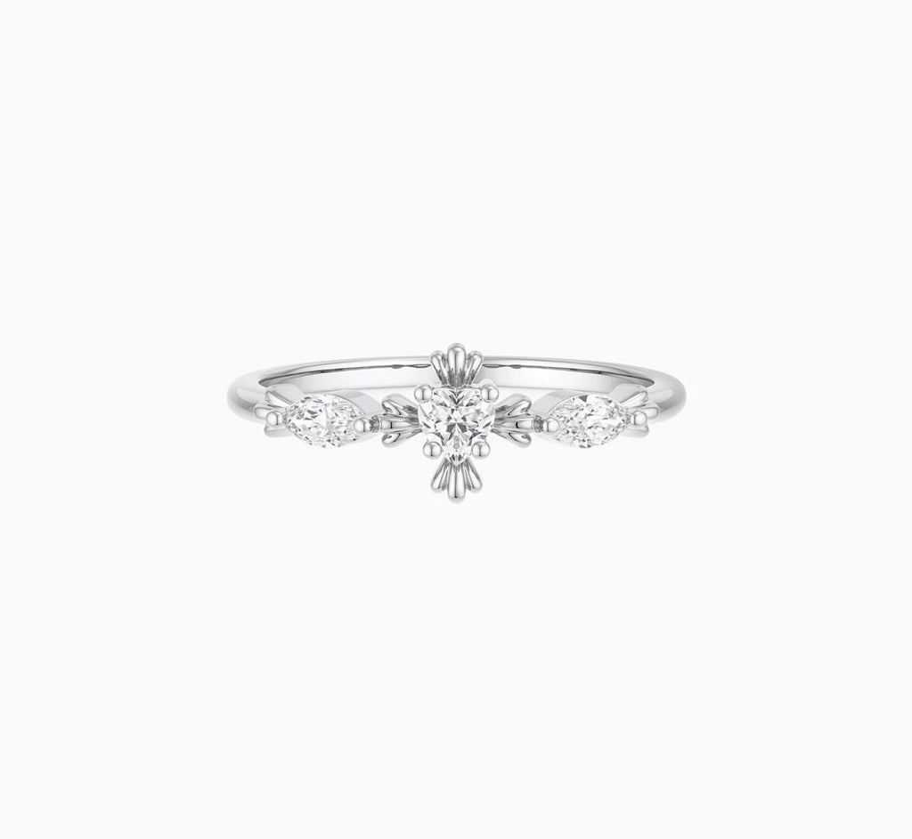 Haven Heart Cross Ring