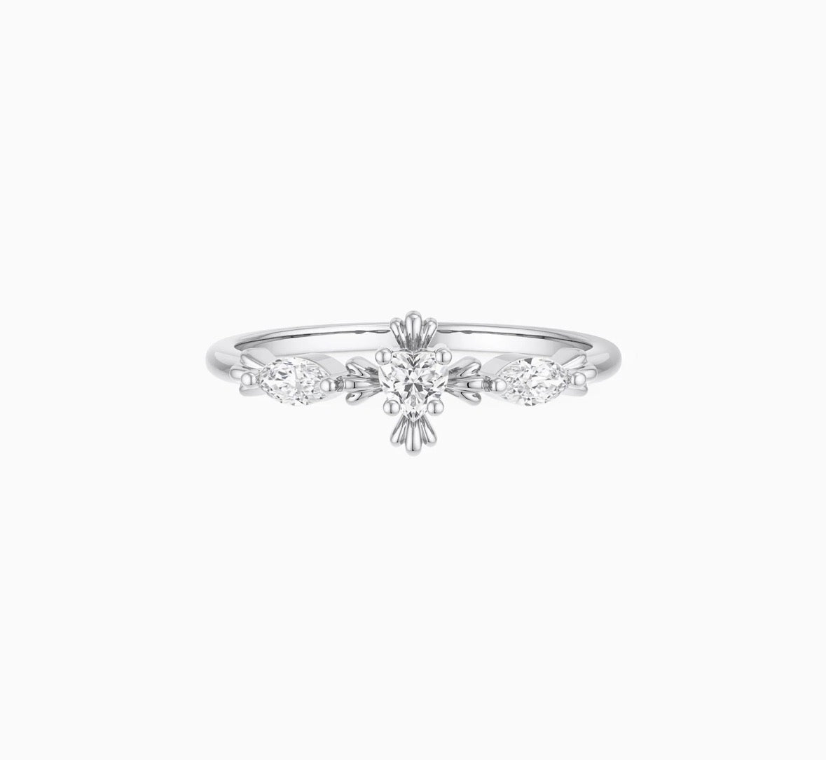Haven Heart Cross Ring