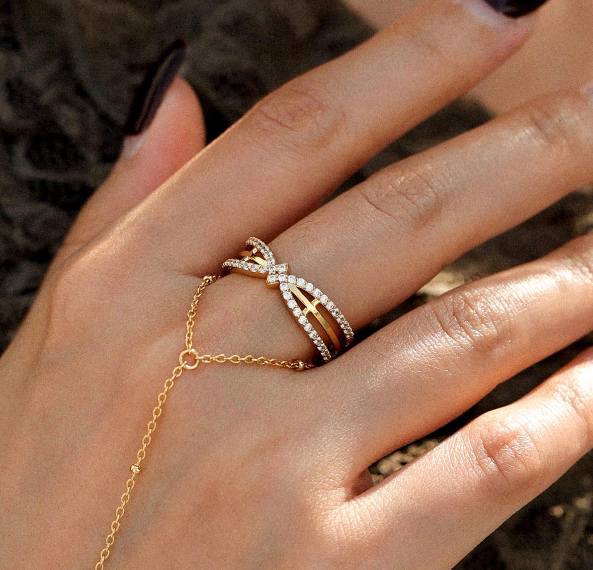 Cathedral Light Cross Ring