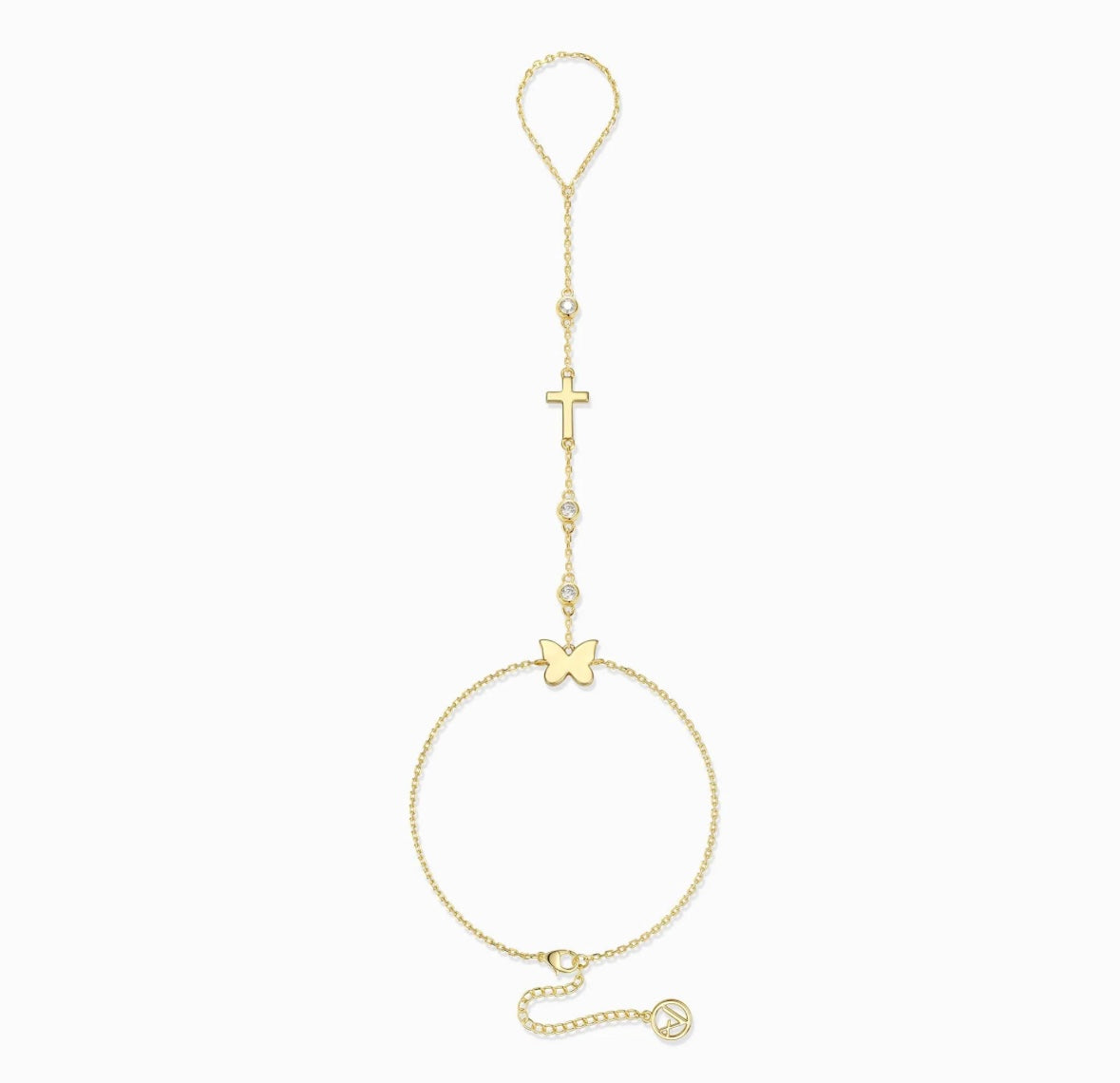 Anastasia Butterfly Cross Hand
Chain