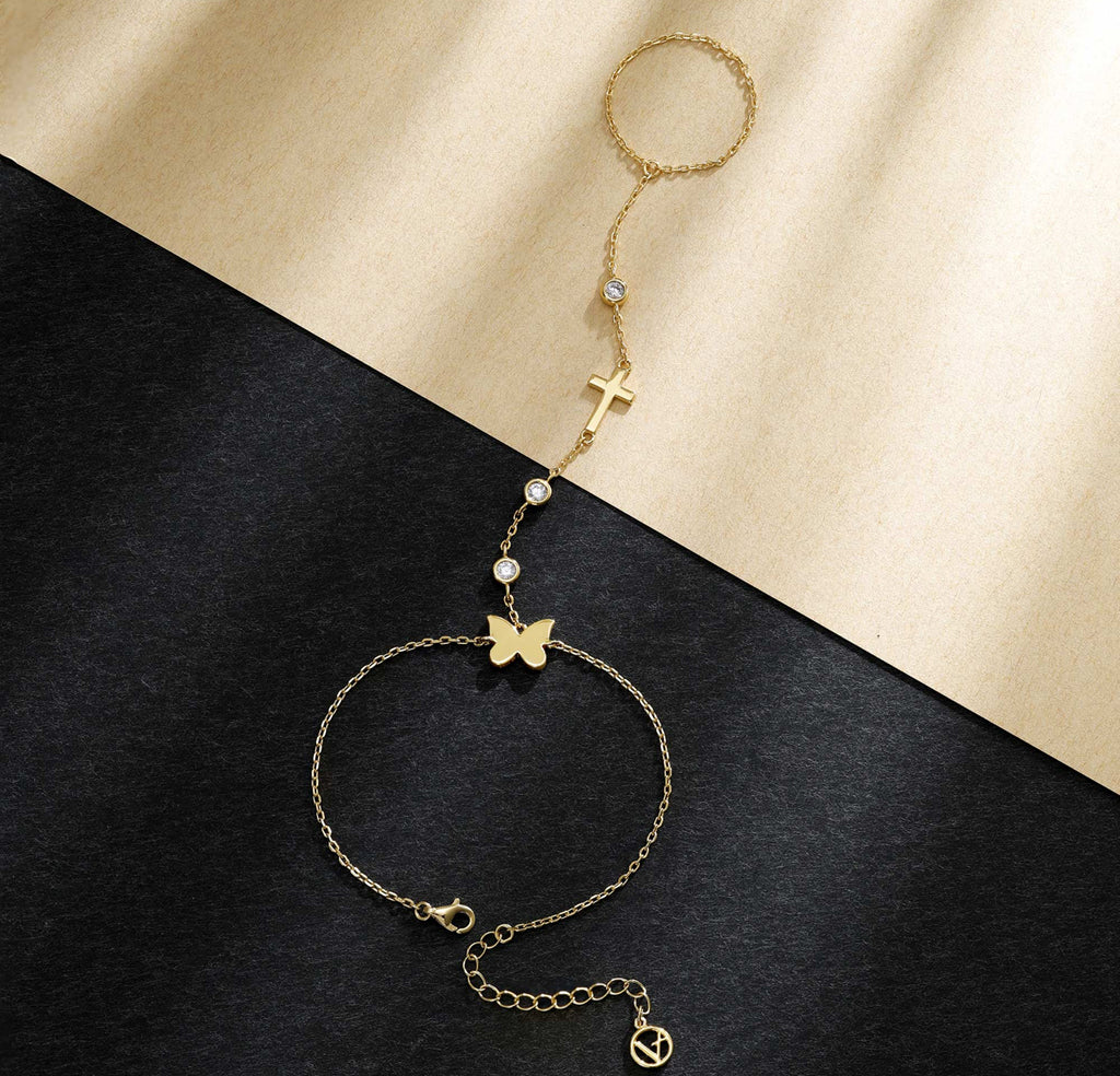 Anastasia Butterfly Cross Hand
Chain