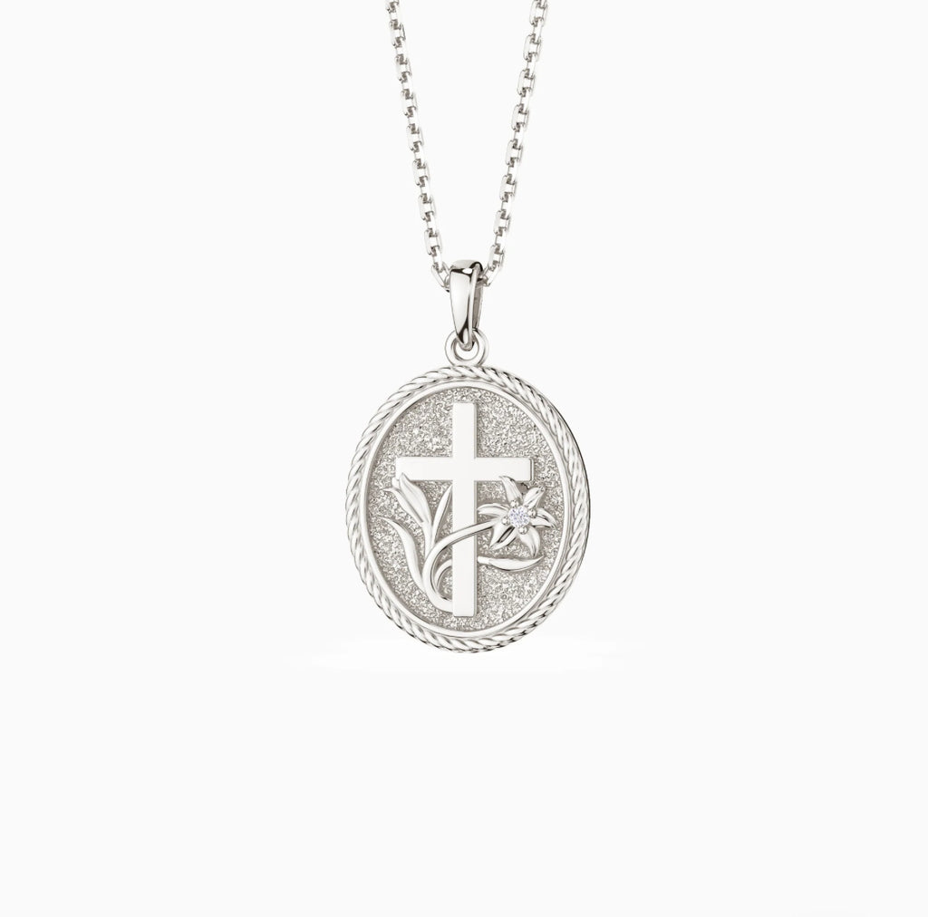 Lily Cross Medallion
Necklace