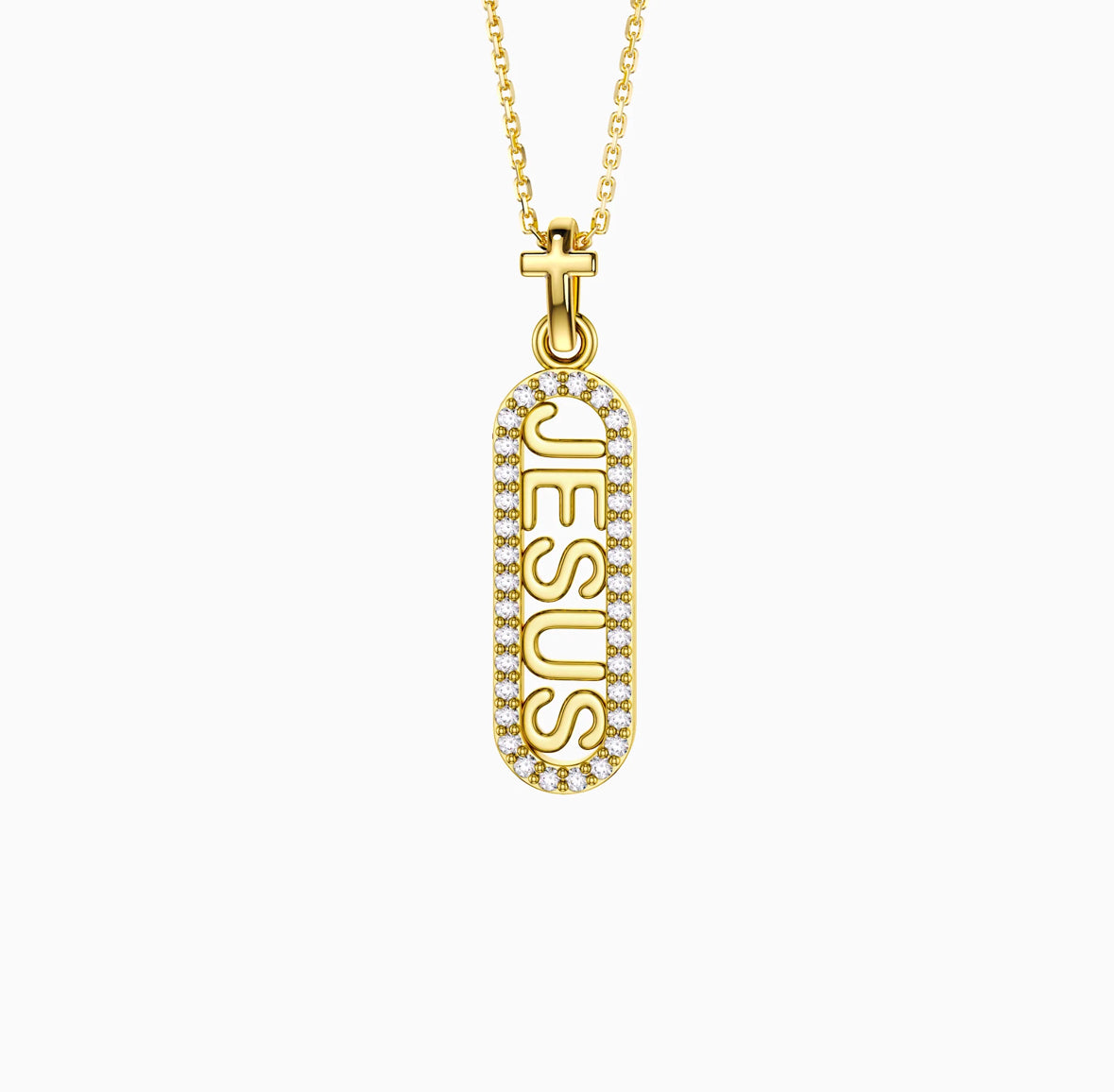 JESUS Cross Pendant Necklace