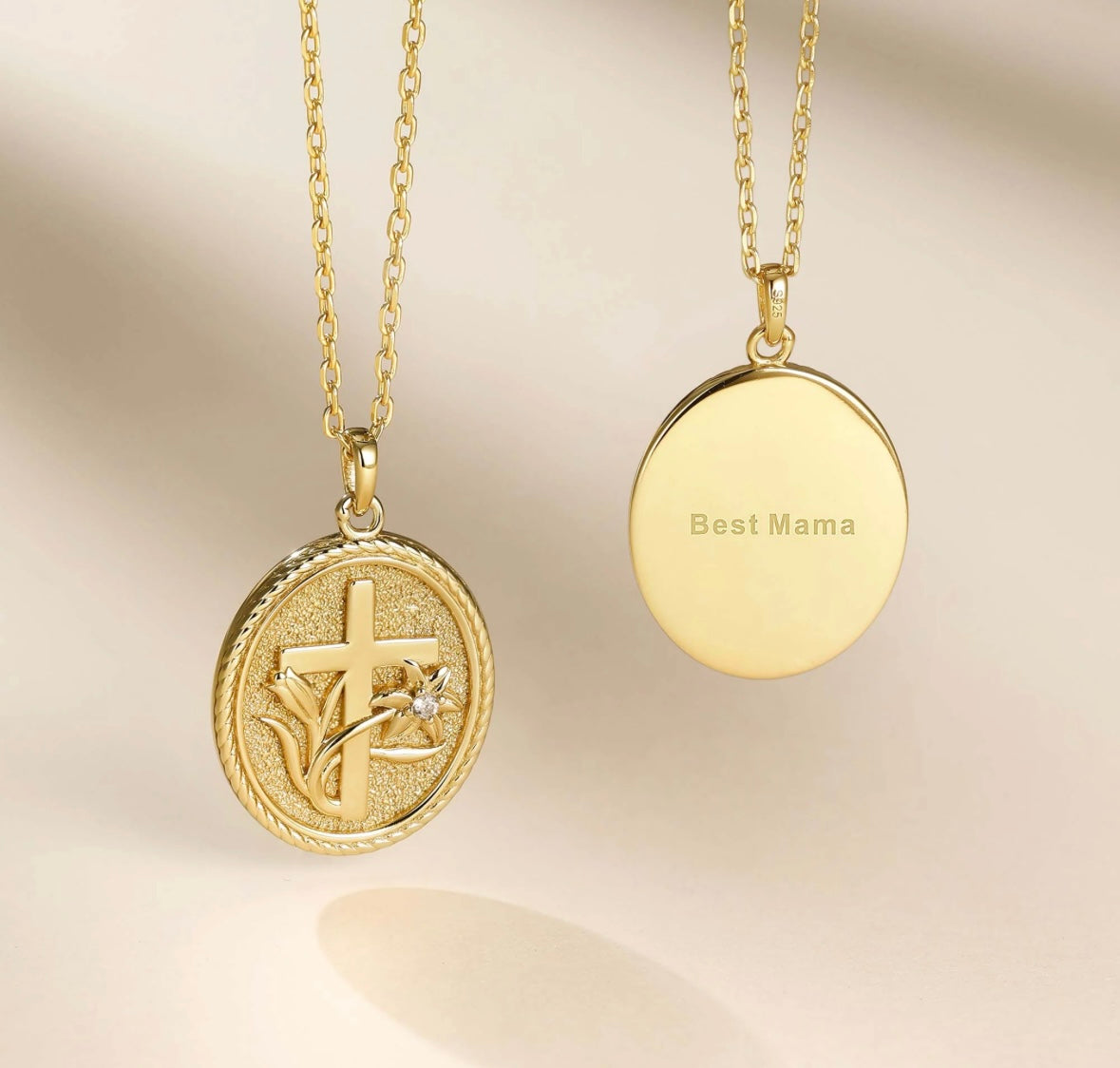 Lily Cross Medallion
Necklace