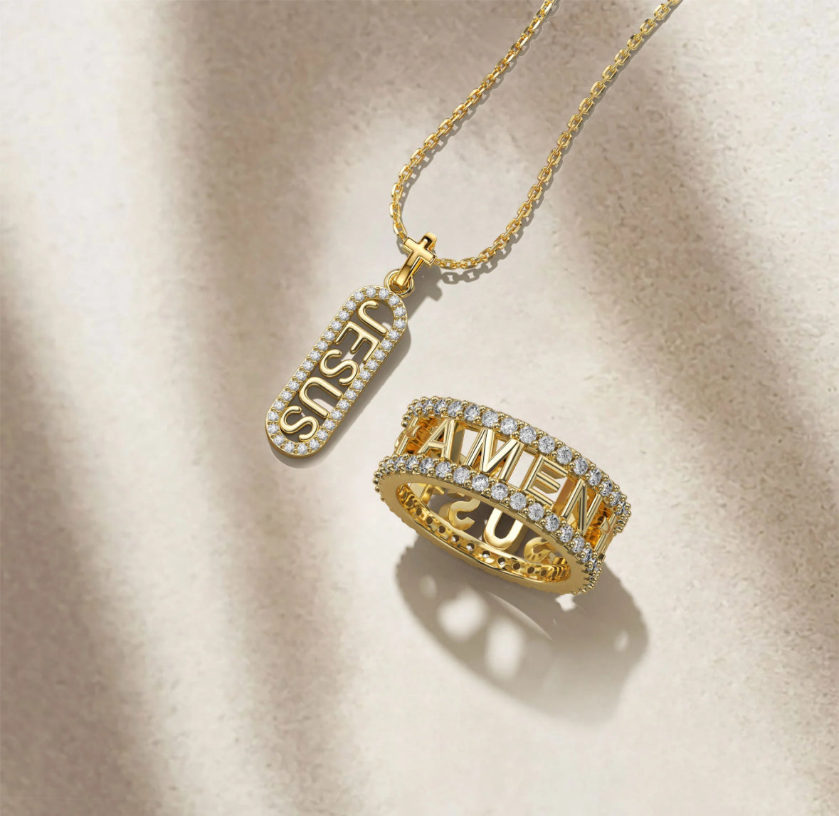 JESUS Cross Pendant Necklace