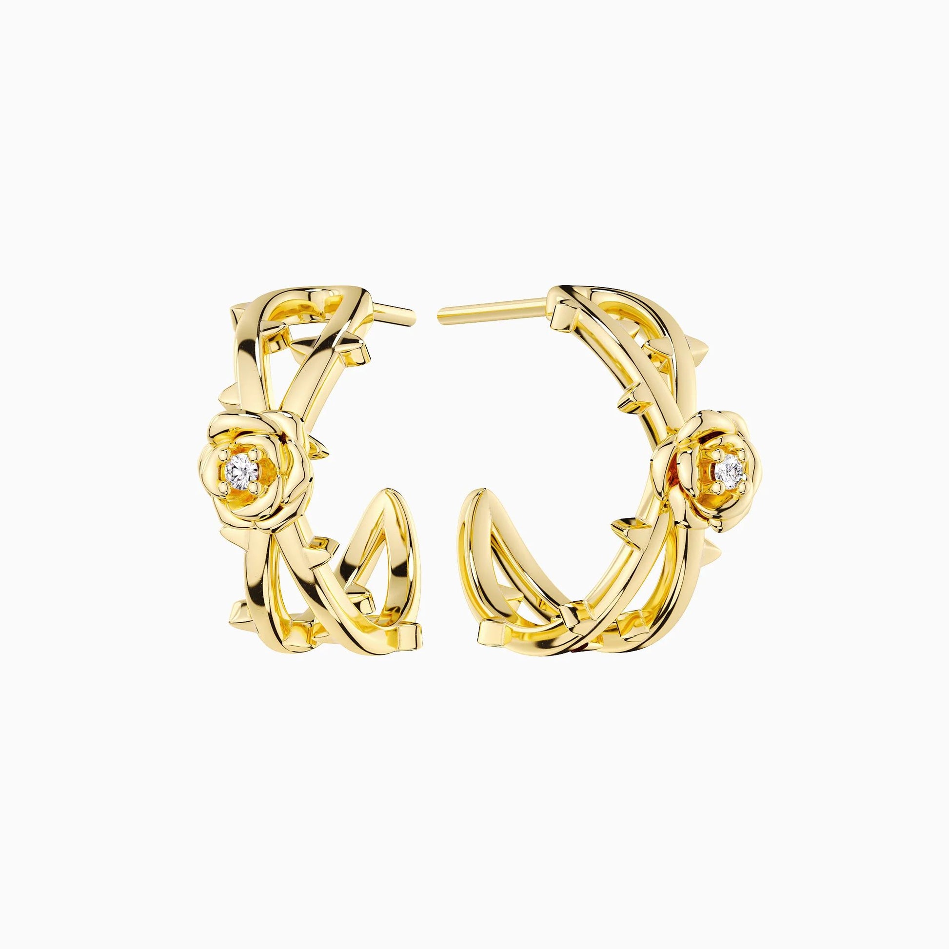 Promised land earth bloom hoop stud earrings | Vanimy