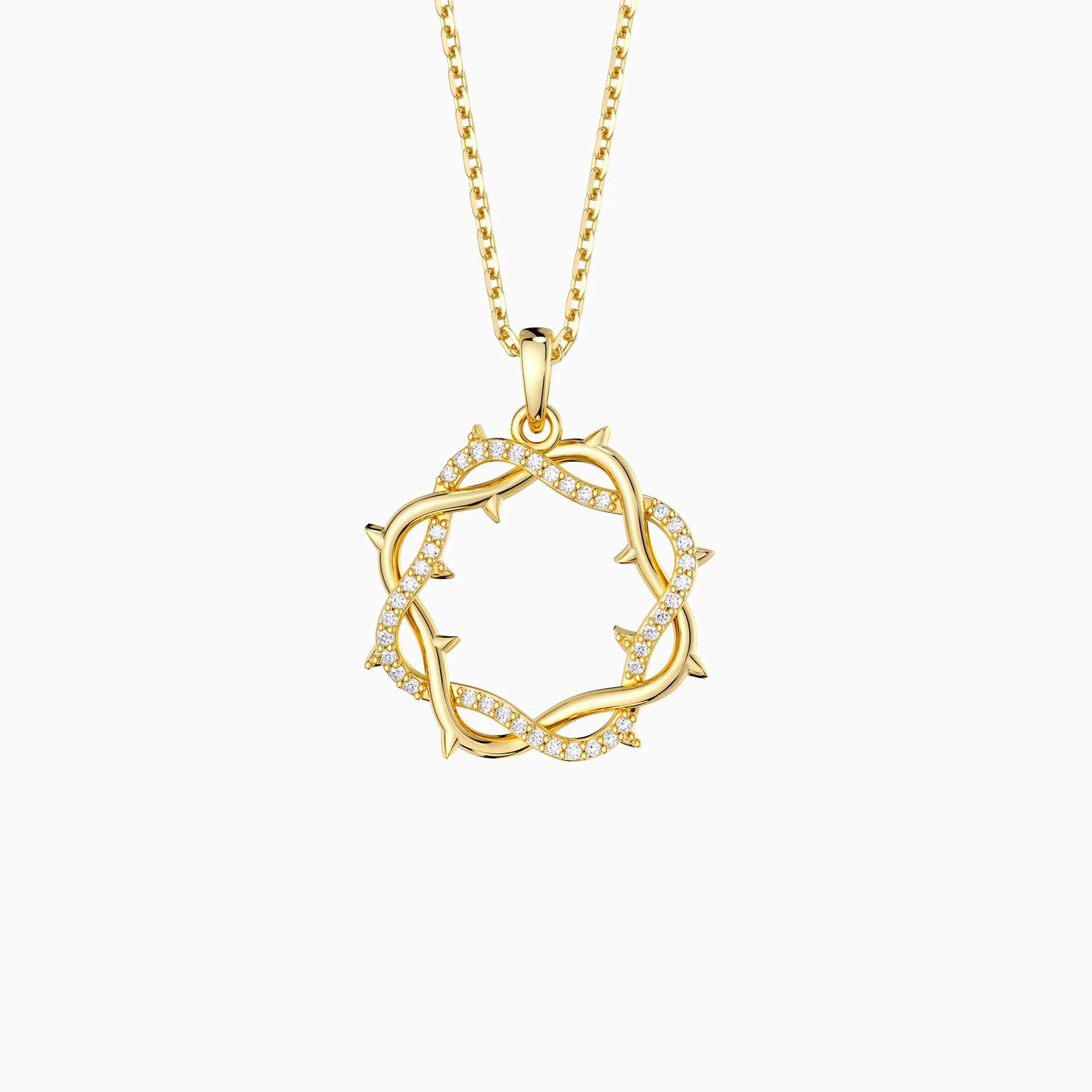Modern Crown of Thorns Pendant Necklace | Vanimy