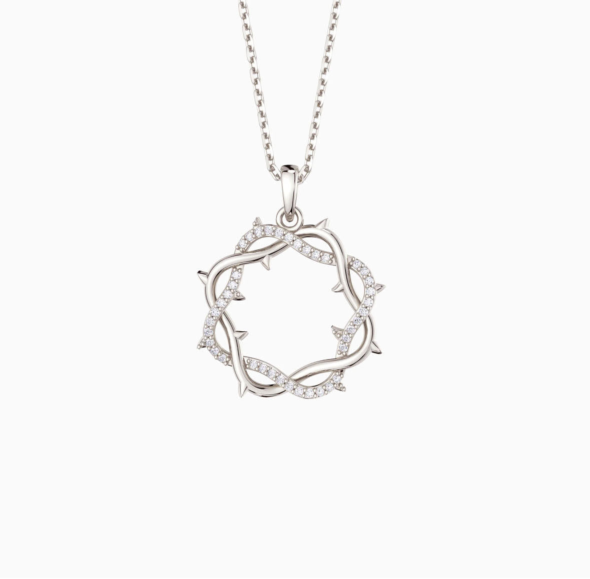 Modern Crown of Thorns Pendant Necklace | Vanimy